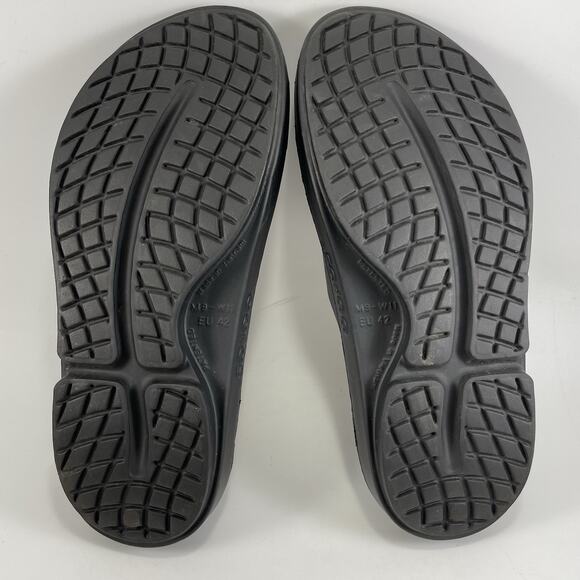 Oofos Ooahh Slide Sandals Mens Size 9 Black Comfort Recovery Shoes, Womens 11 main image 4